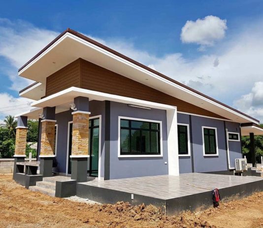 บ้านแนวโมเดิร์นเพิงหมาแหงน 3 ห้องนอน งบก่อสร้าง 850,000 บาท