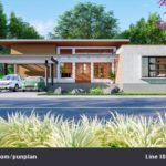 แบบบ้านชั้นเดียว U Design หลังคาเพิงหมาแหงน งบประมาณเริ่มต้น 1.2 -1.3 ล้านบาท