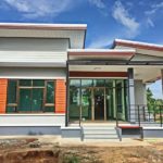 บ้านยกพื้นสไตล์โมเดิร์น 3 ห้องนอน 2 ห้องน้ำ พื้นที่ใช้สร้อย 90 ตรม.