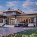 แบบบ้านพักอาศัยชั้นเดียวสไตล์ดมเดิร์น 3 ห้องนอน พื้นที่ใช้สอย 147 ตรม