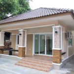 บ้านชั้นเดียวสไตล์คอนเทมโพรารี่ ขนาด 2 ห้องนอน พื้นที่ใชสอย 57 ตรม