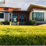 แบบบ้านโมเดิร์นชั้นเดียว ยกพื้นขนาด 3 ห้องนอน 3 ห้องน้ำ พื้นที่ 155 ตรม