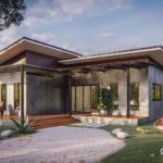 แบบบ้านพักอาศัยชั้นเดียว 3 ห้องนอน พื้นที่ใช้สอย 101 ตรม