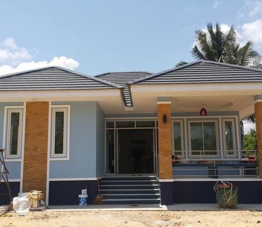 บ้านชั้นเดียวแนวทรอปิคอล 3 ห้องนอน พื้นที่ใช้สอย ประมาณ 118 ตร.ม.