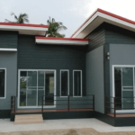 แบบบ้านโมเดิร์นรูปทรงตัวแอล 3 ห้องนอน 1 ห้องน้ำ สวยงามลงตัว