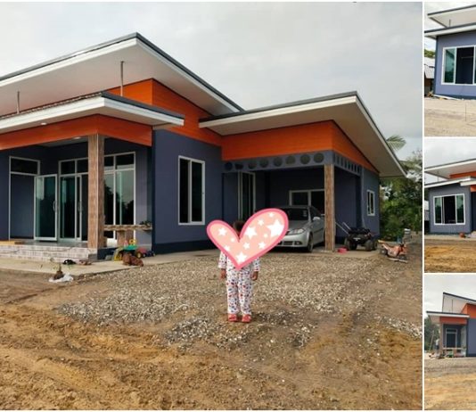 บ้านโมเดิร์นเพิงแหงนเรียบง่าย 3 ห้องนอน 2 ห้องน้ำ พื้นที่ใช้สอย 195 ตารางเมตร