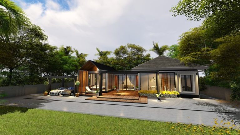 แบบบ้านสไตล์โมเดิร์นทรอปิคอล 3 ห้องนอน 3 ห้องน้ำ พื้นที่ใช้สอย 135 ตรม ...