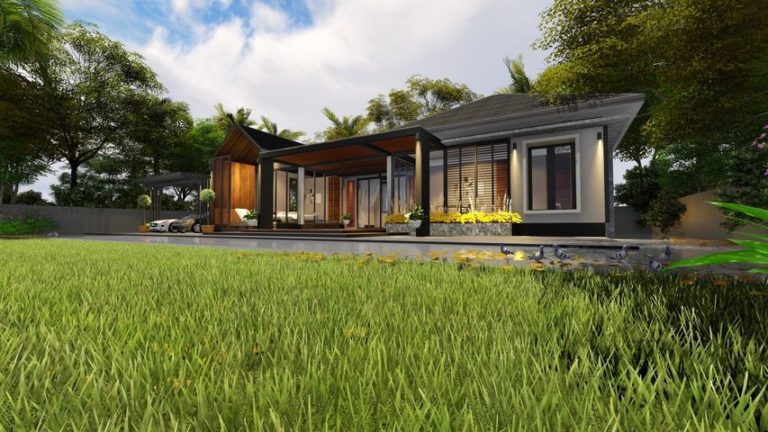 แบบบ้านสไตล์โมเดิร์นทรอปิคอล 3 ห้องนอน 3 ห้องน้ำ พื้นที่ใช้สอย 135 ตรม ...