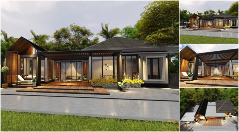 แบบบ้านสไตล์โมเดิร์นทรอปิคอล 3 ห้องนอน 3 ห้องน้ำ พื้นที่ใช้สอย 135 ตรม ...