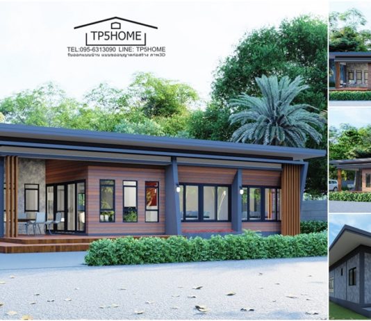 บ้านพักอาศัยทรงโมเดิรน์ 3 ห้องนอน 3 ห้องน้ำ พื้นที่ใช้สอยตัวบ้าน 133 ตร.ม