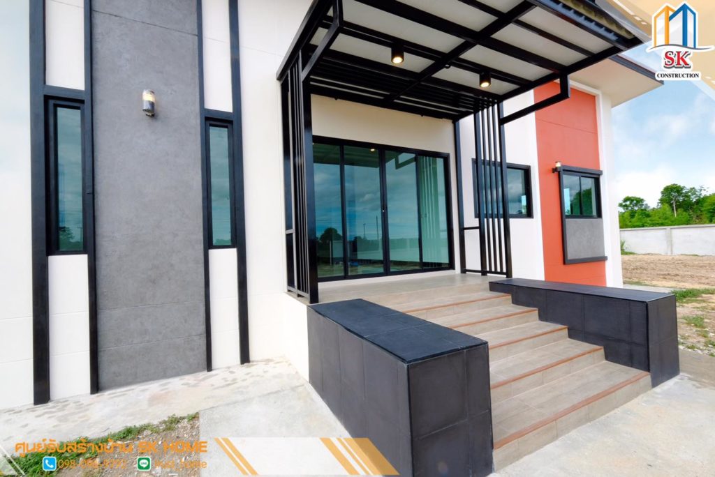 แบบบ้านโมเดิร์นเรียบสวยทันสมัย 3 ห้องนอน 2 ห้องน้ำ ฟังก์ชั้นใช้สอยครบ ...