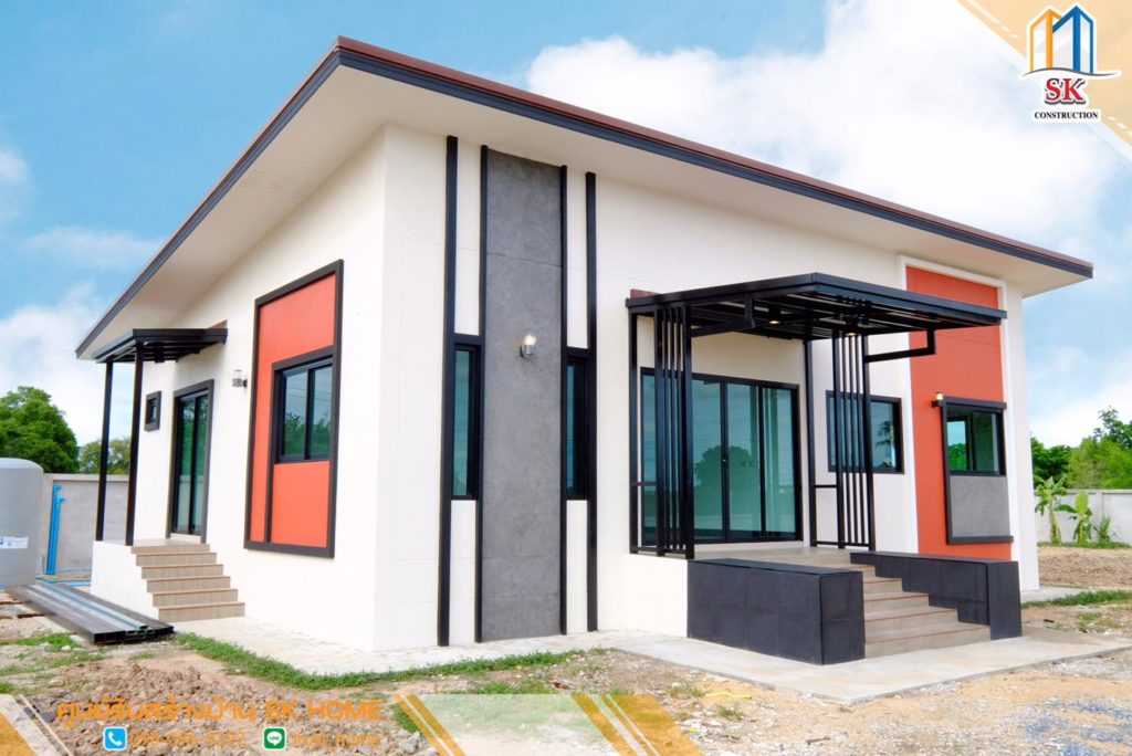 แบบบ้านโมเดิร์นเรียบสวยทันสมัย 3 ห้องนอน 2 ห้องน้ำ ฟังก์ชั้นใช้สอยครบ ...