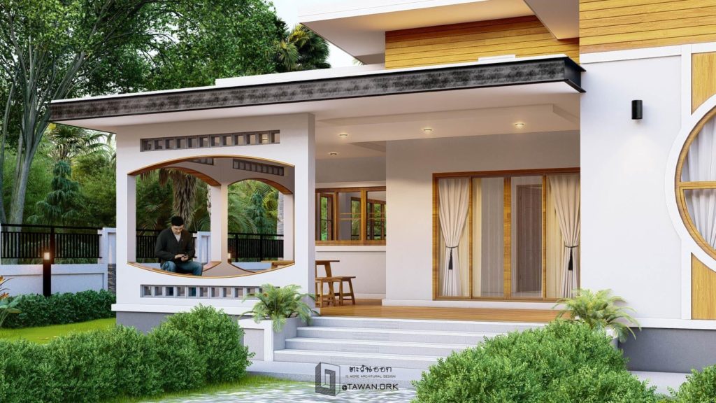บ้านสไตล์โมเดริน์สวยทันสมัย 3 ห้องนอน 2 ห้องน้ำ พื้นที่ใช้สอย 127.45 ...