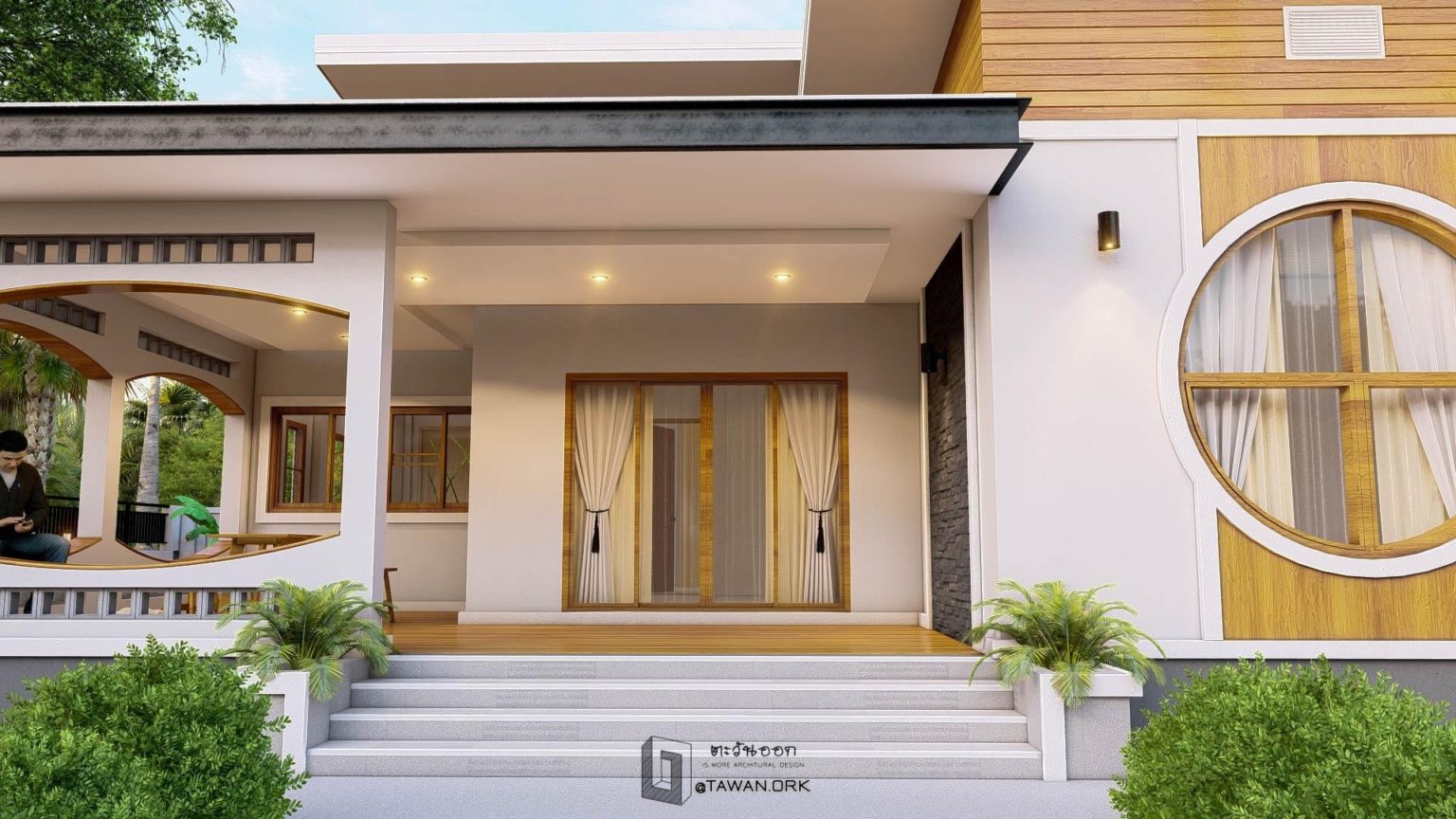 บ้านสไตล์โมเดริน์สวยทันสมัย 3 ห้องนอน 2 ห้องน้ำ พื้นที่ใช้สอย 127.45 ...